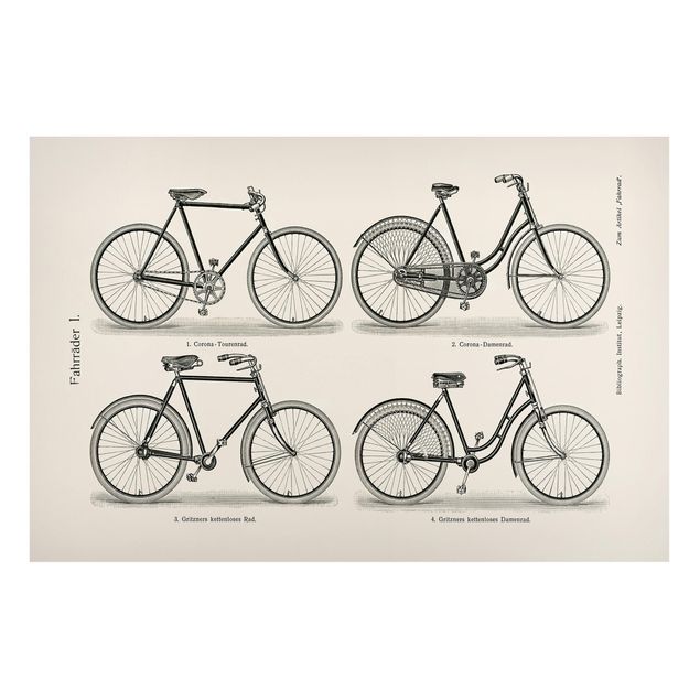 Vintage wall art Vintage Poster Bicycles