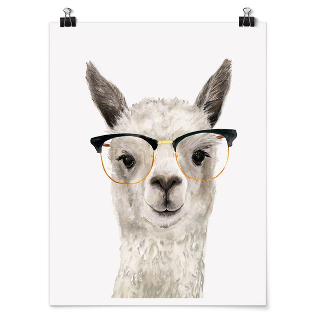 Prints modern Hip Lama With Glasses I