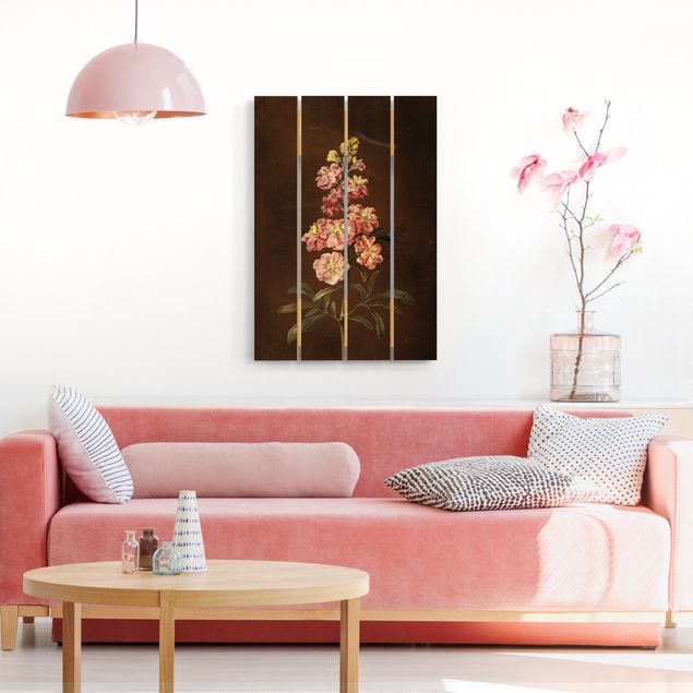 Wood prints flower Barbara Regina Dietzsch - A Light Pink Gillyflower