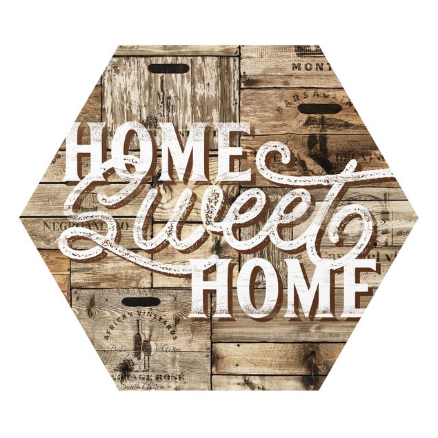 Forex prints Home sweet Home Wooden Panel