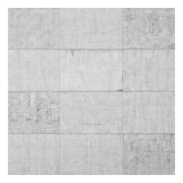 Glass splashback kitchen Concrete Tile Look Grey