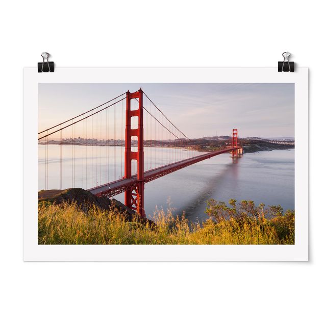 Navy blue wall art Golden Gate Bridge In San Francisco
