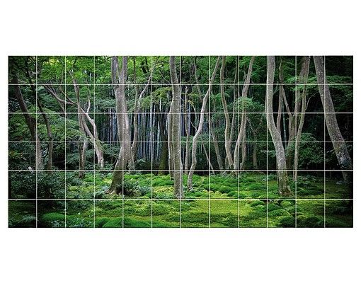 Tile films green Japanese Forest