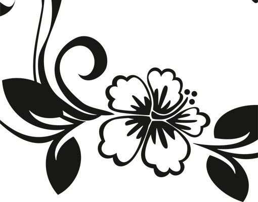 Floral wall stickers No.CA10 Dream of Hibiscus