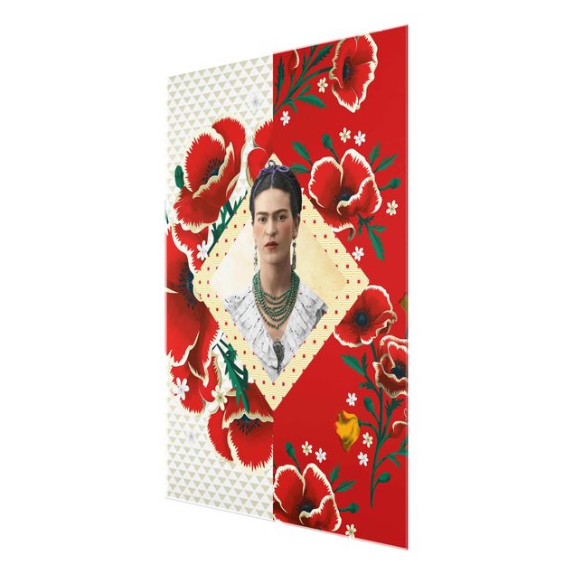 Prints portrait Frida Kahlo - Poppies