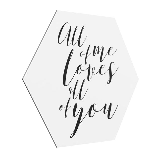 Love canvas wall art All Of Me Loves All Of You