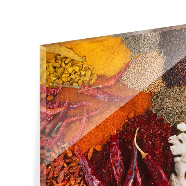 Glass Splashback - Exotic Spices - Panoramic