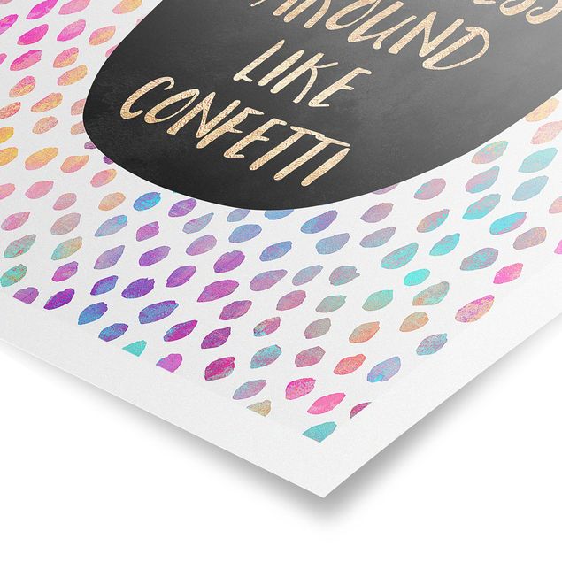 Prints multicoloured Throw Kindness Around Like Confetti