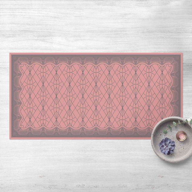 outdoor mat Art Deco Diamond Pattern With Border
