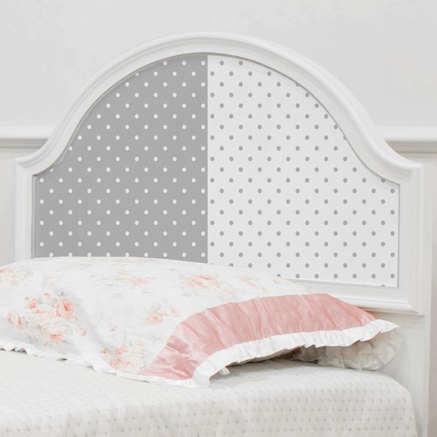 Adhesive films for furniture frosted Dotted Pattern Set In Grey And White