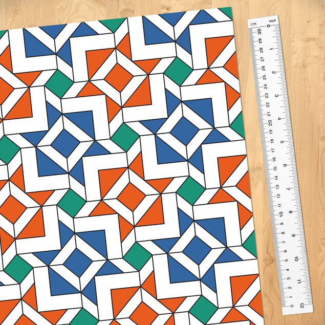 Adhesive films patterns Arabic Tile Pattern With Very Beautiful Colour Scheme