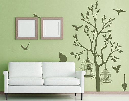 Kitchen Wall Decal no.RS57 Cats And Birds II
