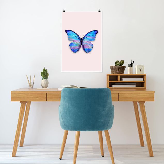 Butterfly print Holographic Butterfly