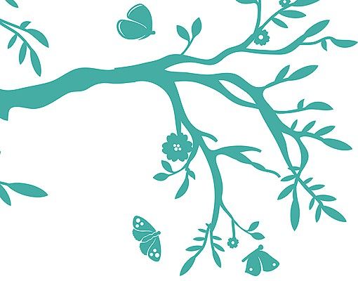 Tree wall art stickers No.RS75 Branch With Butterflies II
