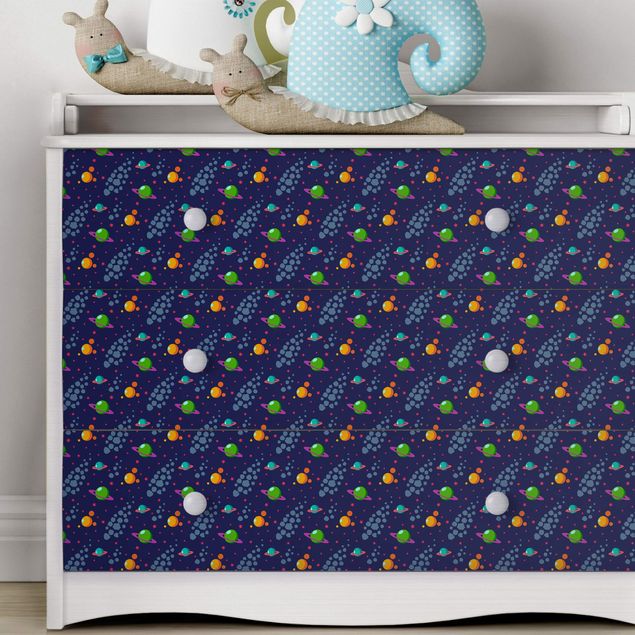 Nursery decoration Space Children Pattern With Planets And Stars