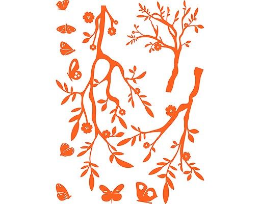 Wall stickers butterfly No.RS85 Three Branches