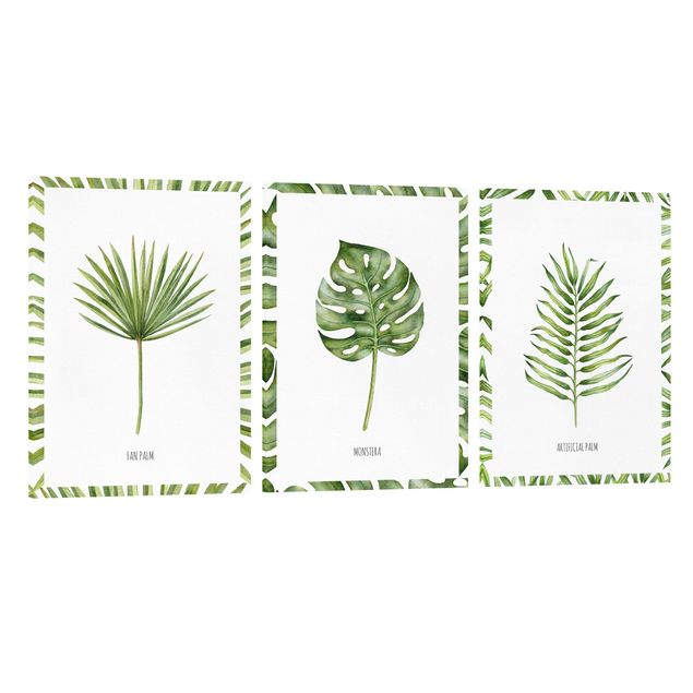 Contemporary art prints Palm Leaves Set