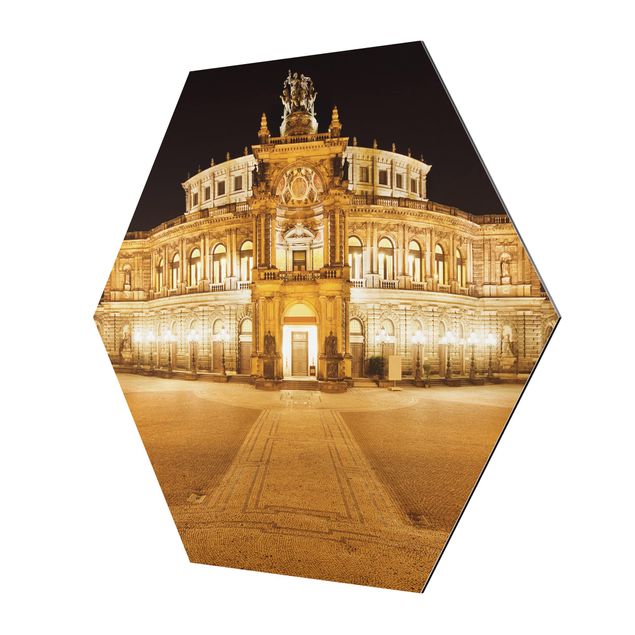 Alu-Dibond hexagon - Dresden Opera House