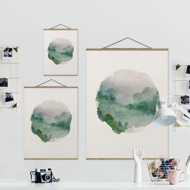 Floral prints WaterColours - Jungle In The Mist