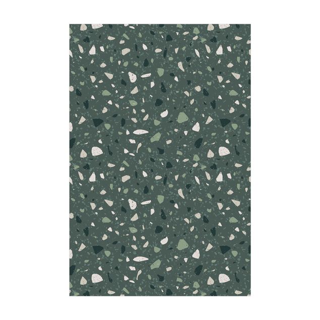 Green rugs Detailed Terrazzo Pattern Messina