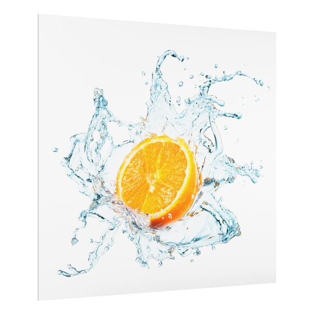 Glass splashbacks Fresh Orange