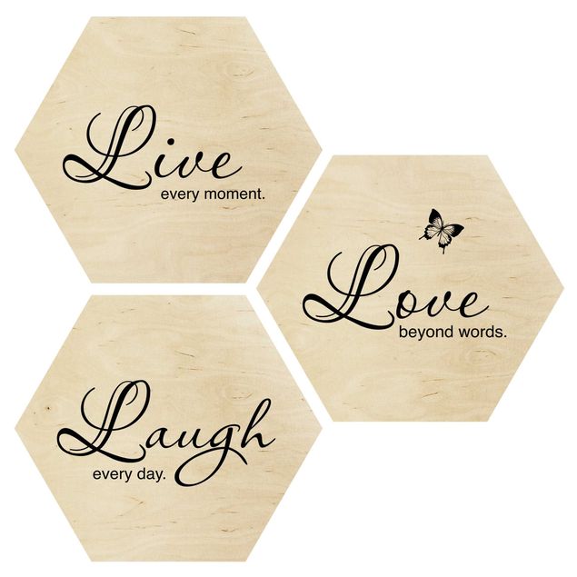 Wood photo prints Live Laugh Love