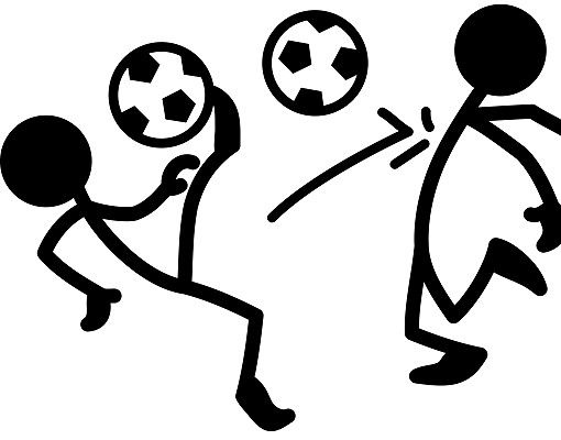 Window stickers No.RS99 Stick Figures Soccer