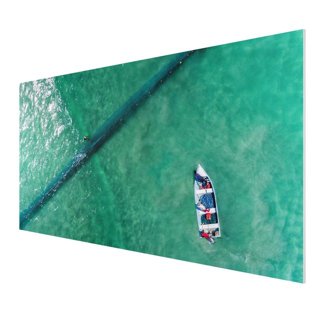 Landscape canvas prints Aerial View - Fishermen