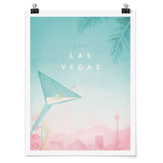 Vintage wall art Travel Poster - Viva Las Vegas