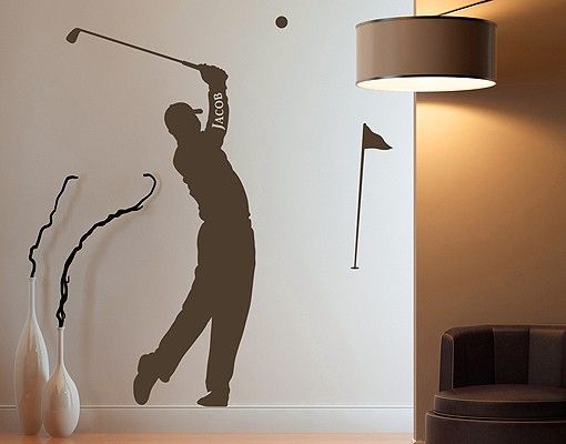 Nursery decoration Wall Decal no.RS115 Customised text Golf
