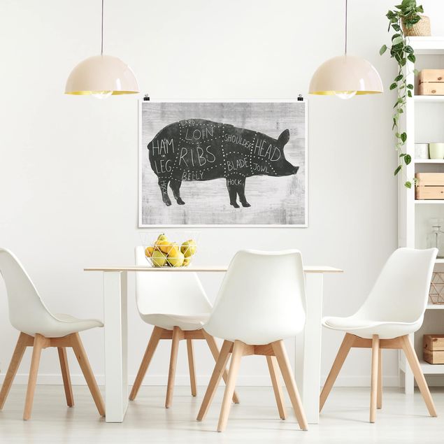Quote wall art Butcher Board - Pig