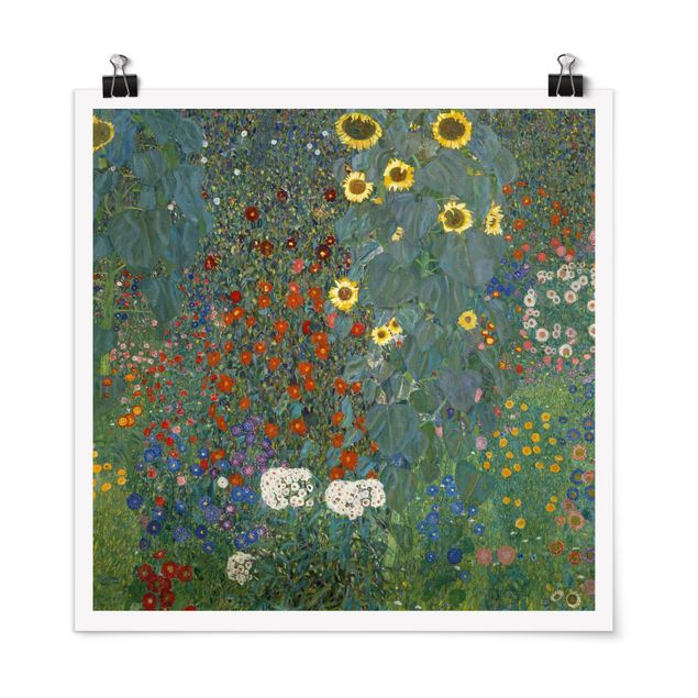 Art styles Gustav Klimt - Garden Sunflowers