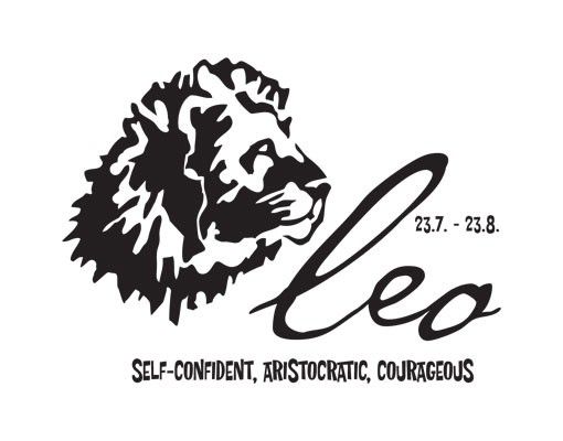 Lion wall decals No.UL756 Zodiac Sign Leo
