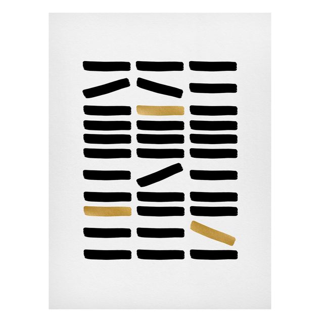 Art posters Black And Golden Bars