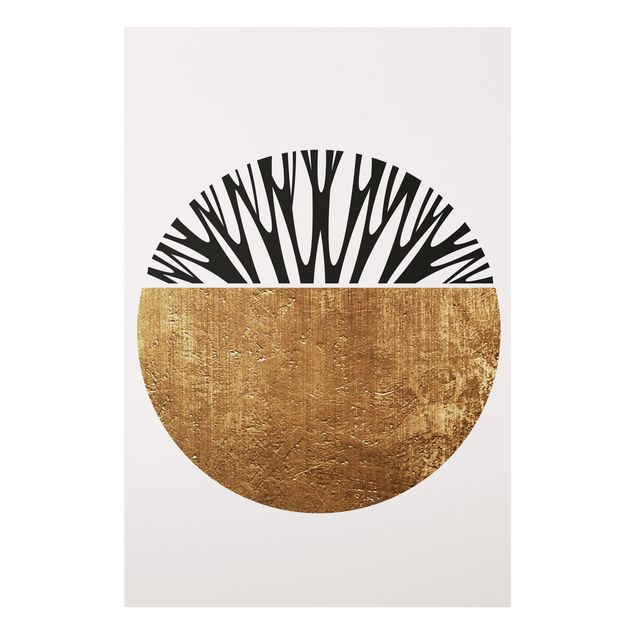 Art prints Abstract Shapes - Golden Circle