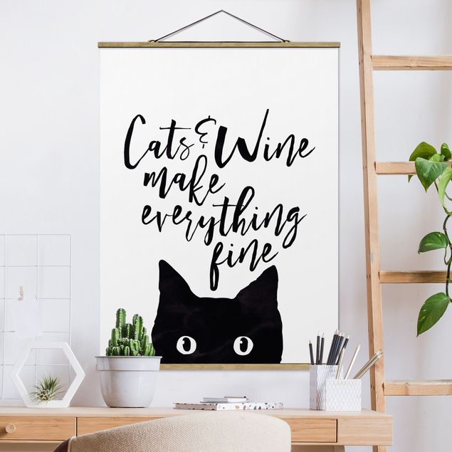 Kitchen Cats And Wine make Everything Fine