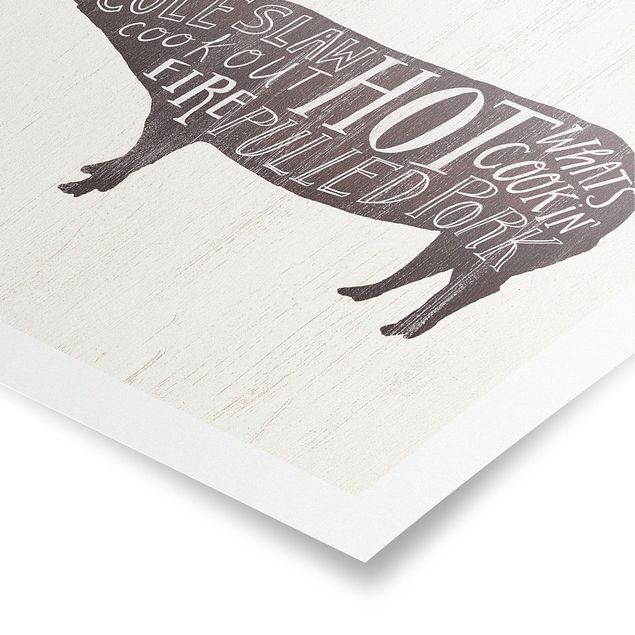 Posters quotes Farm BBQ - Pig