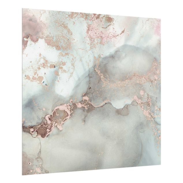 Glass splashback stone Colour Experiments Marble Pastel And Gold