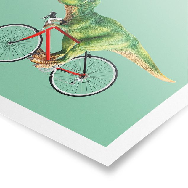 Art posters Dinosaur With Bicycle
