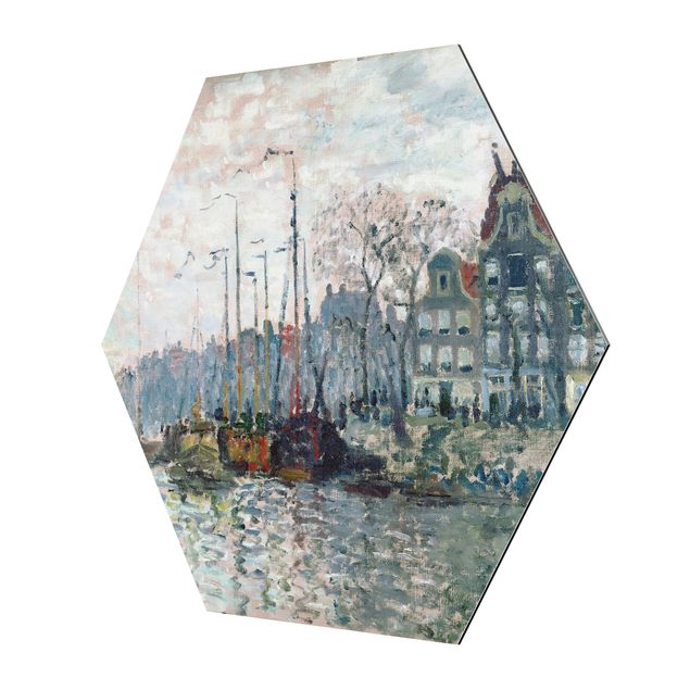 Architectural prints Claude Monet - View Of The Prins Hendrikkade And The Kromme Waal In Amsterdam