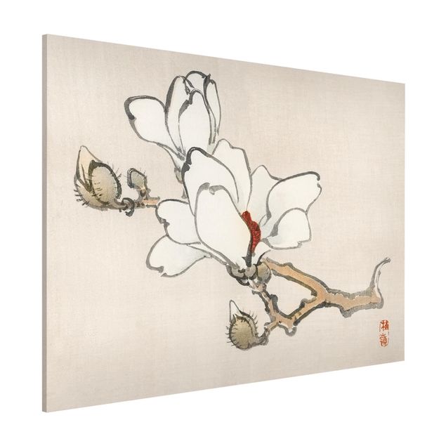 Kitchen Asian Vintage Drawing White Magnolia