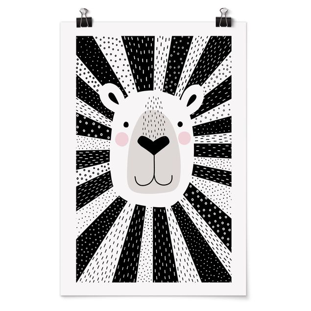 Nursery wall art Zoo With Patterns - Lion
