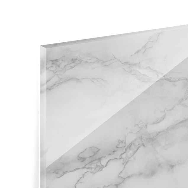 Glass Splashback - Marble Look Black And White - Landscape 2:3