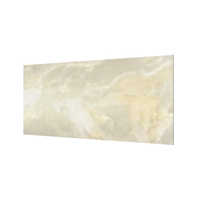 Glass Splashback - Onyx Marble Cream - Landscape 1:2