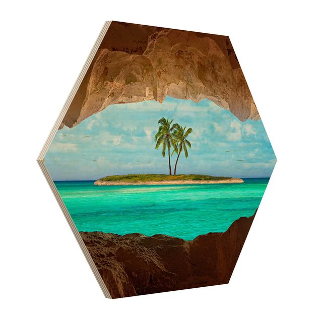 Wood prints beach View of Paradise