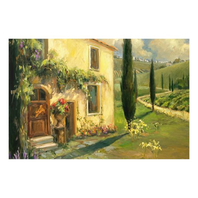 Glass splashback kitchen Italian Landscape - Cypress