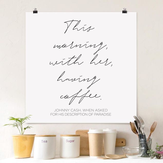 Quote wall art This Morning With Her Having Coffee