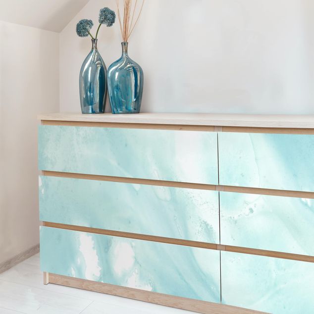 Kitchen Emulsion In White And Turquoise I