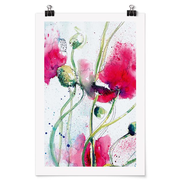 Floral prints Painted Poppies