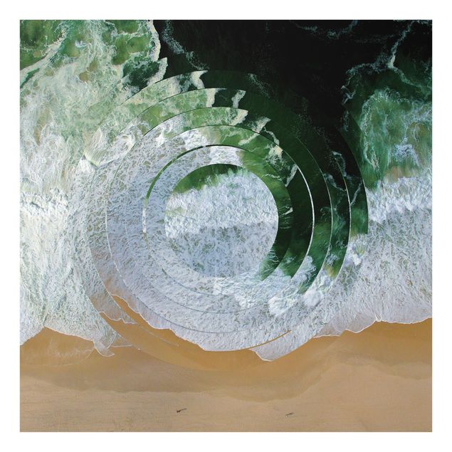 Glass splashback kitchen beach Geometry Meets Beach